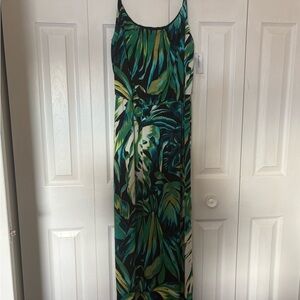 Roz & Ali Striped Maxi Dress in Green and Yellow